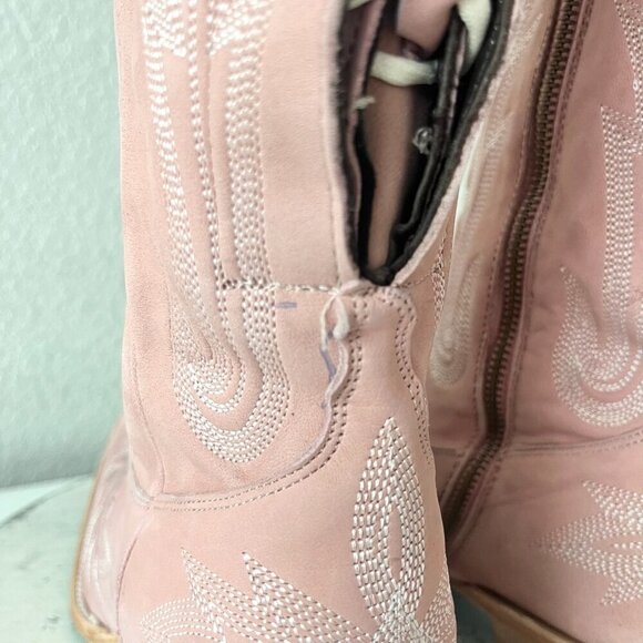 Lane LEXINGTON Over the Knee Womens Cowboy Boots 8 Pink Western Cowgirl Lace Up - Picture 4 of 13